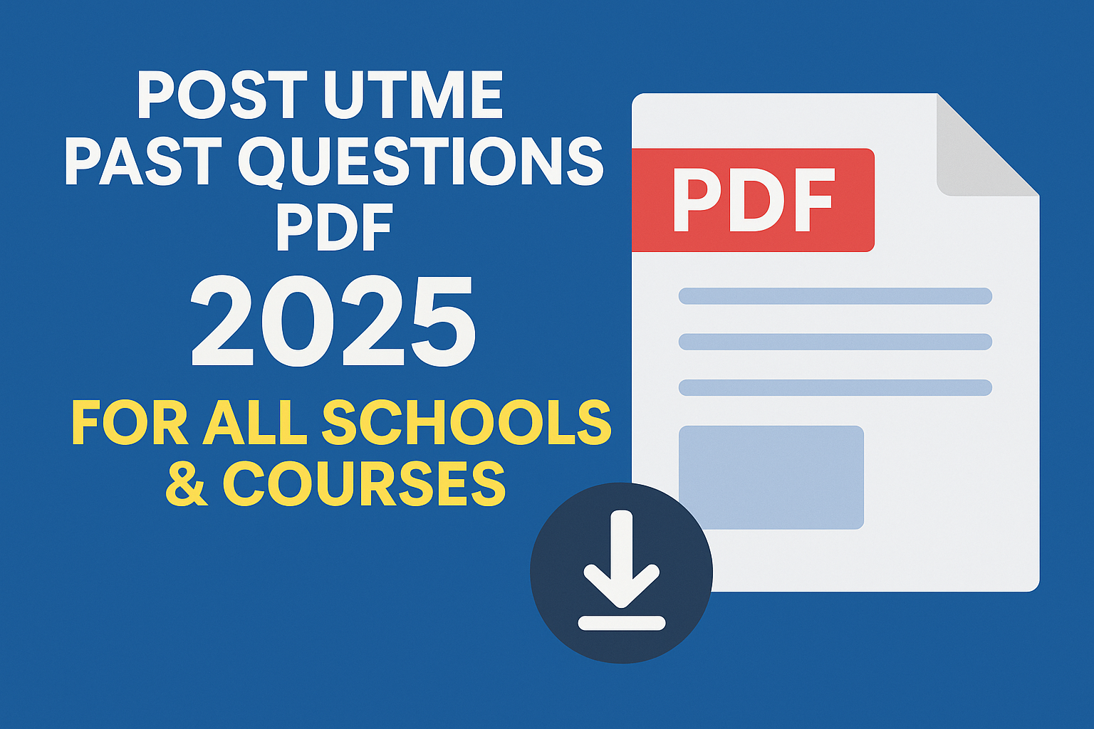 Post UTME Past Questions PDF
