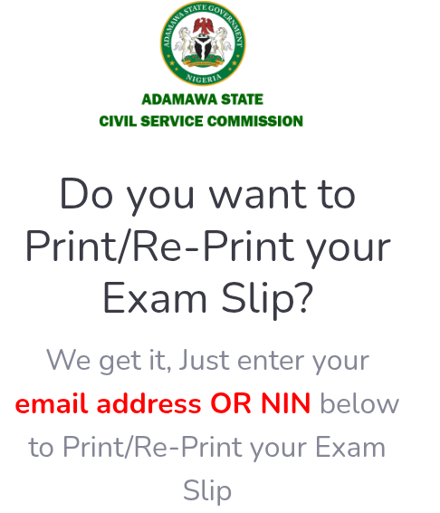 Adamawa CSC CBT Exam Date